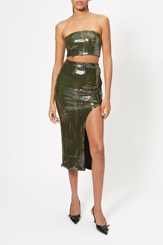 Crop top bustier - Verde scuro