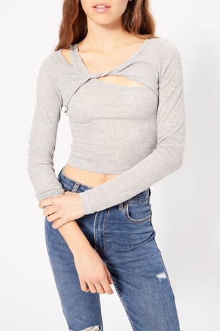Crop top - Grigio chiaro