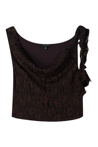 Top in pizzo - Marrone