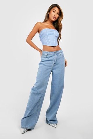 Top bustier in jeans - Celeste