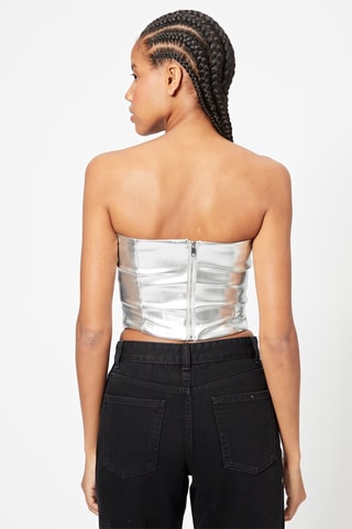 Crop top bustier - Argentato