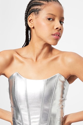 Crop top bustier - Argentato