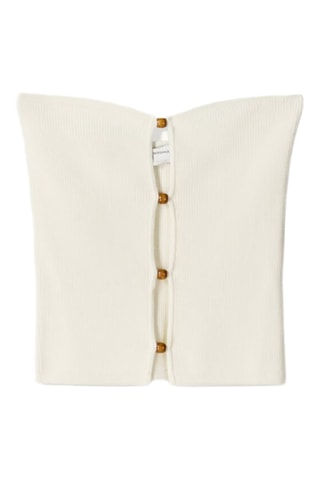 Crop top bustier - Ecrù