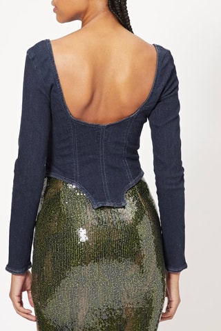 Top in jeans - Navy
