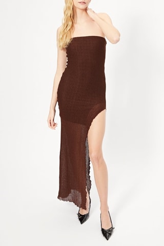 Abito bustier - Marrone scuro