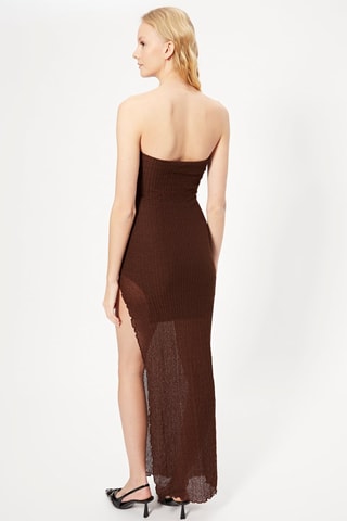Abito bustier - Marrone scuro