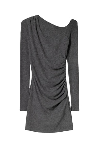 Abito drappeggiato - Grigio scuro melange