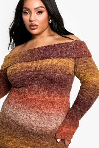 Abito dip and dye - Marrone e beige