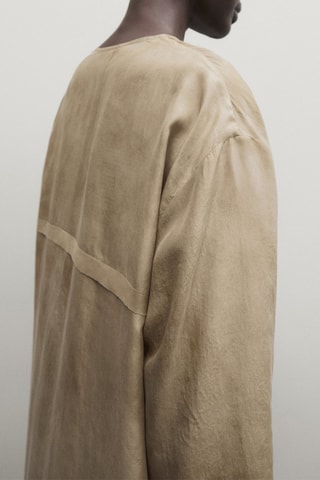 Abito lungo in seta - Beige