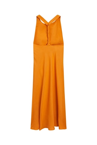Abito midi in lino - Arancione