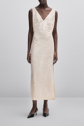 Vestito di paillettes - Studio - Ecrù