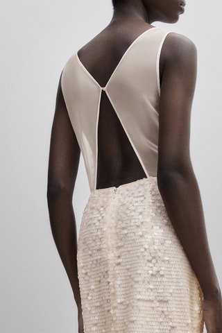 Vestito di paillettes - Studio - Ecrù