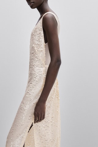 Vestito di paillettes - Studio - Ecrù