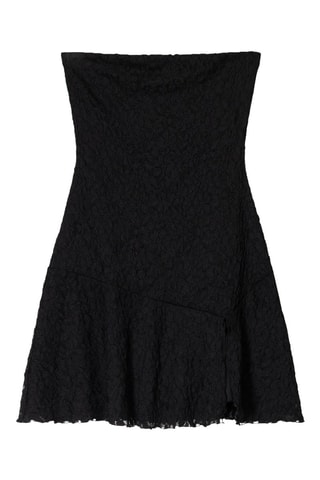 Abito bustier in pizzo - Nero