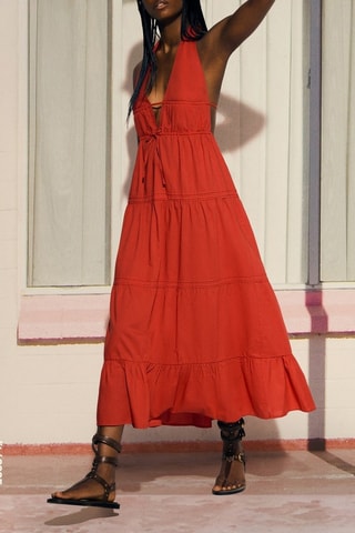 Abito con volant - Rosso