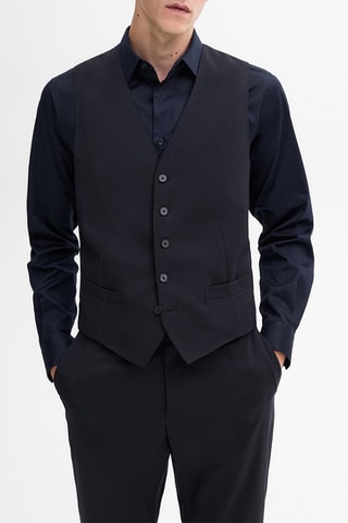 Gilet da completo in lana - Navy