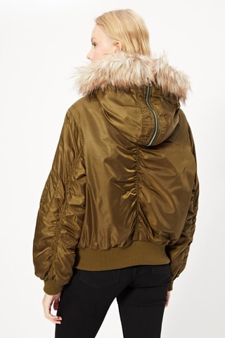 Bomber con cappuccio - Kaki