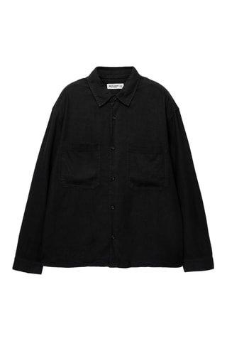 Camicia in lino - Nero