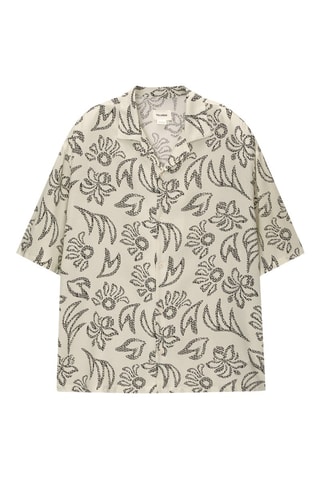 Camicia - Beige e nero