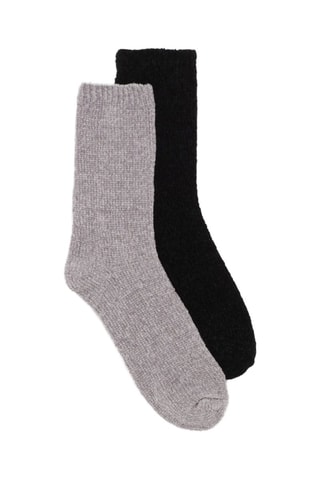 2 paia di calze - Grigio chiaro e nero