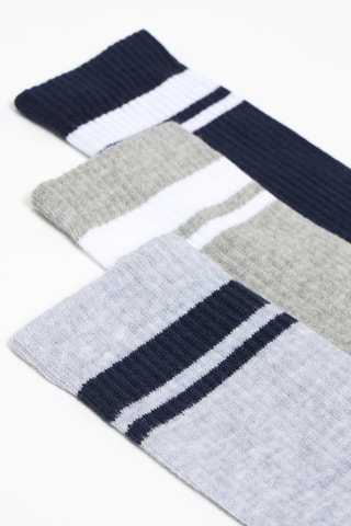 3 paia di calze - Navy e grigio