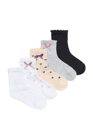 5 paia di calze - Bianco e nero