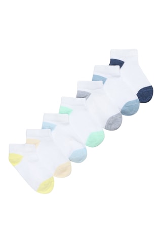 7 paia di calze - Bianco e navy