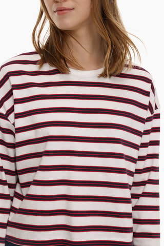 T-shirt - Ecrù e bordeaux