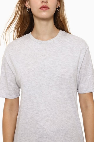 T-shirt oversize - Grigio melange