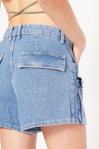 Shorts cargo in jeans - Azzurro