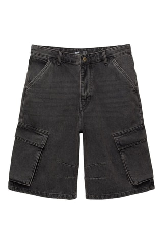 Bermuda in jeans - Nero