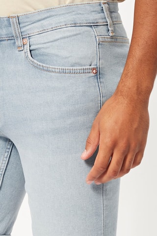 Bermuda skinny in jeans - Azzurro