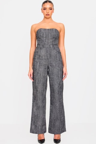 Tuta bustier - Grigio