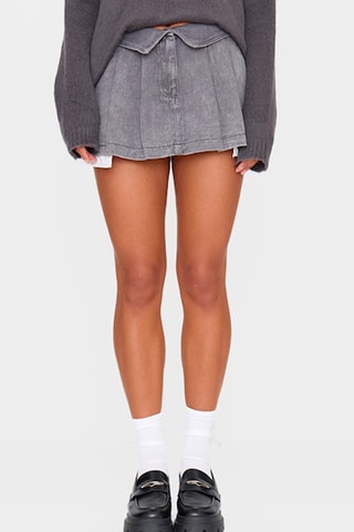 Minijupe en jean Gris