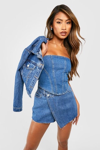 Gonna shorts in jeans - Blu