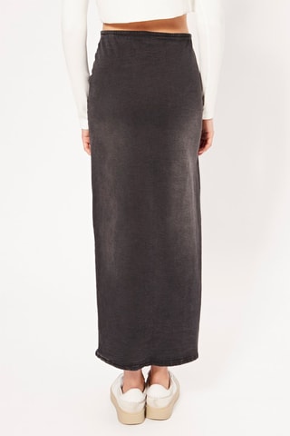 Gonna midi in jeans - Nero