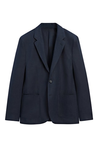 Blazer in lino - Navy