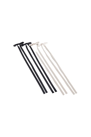 2 paia di mollette per capelli - Nero ed ecrù