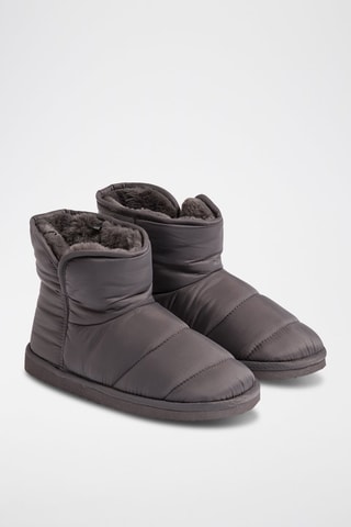 Pantoufles montantes fourrées Lalia - Anthracite - Etam