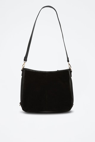 Sac bandoulière en cuir - Noir - Etam