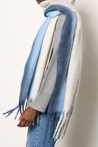 Écharpe dip and dye Jim - Cinzento e azul