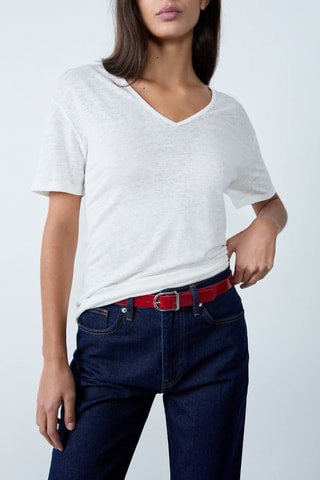 Ceinture en cuir de chèvre - Rouge