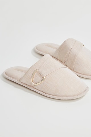 Mules en lin Sonny - Ecru