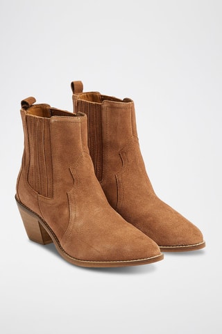 Bottines en nubuck Grace - Camel - Etam