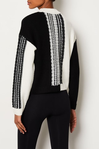 Pull en laine Abstract Poetry - Blanc et noir