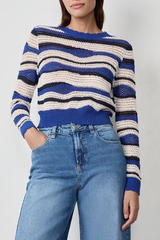 Camisola Mordern Gypset - Bege e azul-marinho
