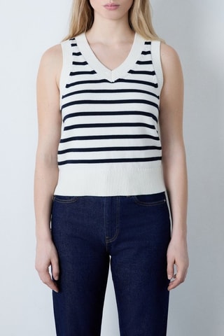 Pull sans manches Essentiel - Blanc
