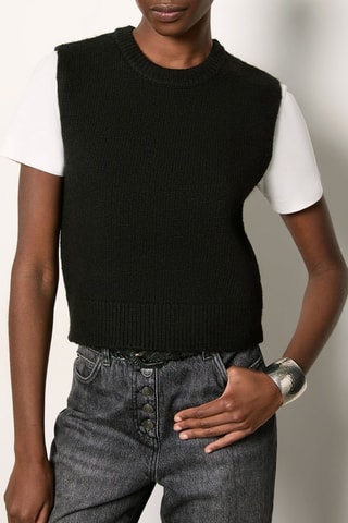 Pull sans manches Essentiel - Noir