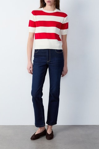 Pull Boulevard Beaumarchais - Blanc et rouge