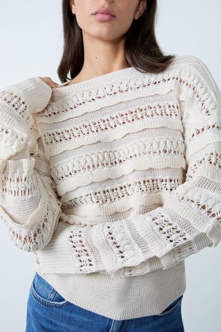 Pull en laine Cowboy - Blanc
